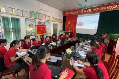 Trường mầm non Nam Toàn – Phường Vị Khê thực hiện nghị quyết số 57-NQ/TW về đẩy mạnh khoa học công nghệ và chuyển đổi số quốc gia