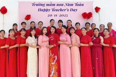 Mầm non Nam Toàn – Rộn Ràng Các Hoạt Động Chào Mừng 43 Năm Ngày Nhà Giáo Việt Nam